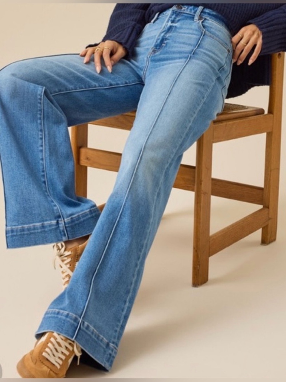 Altar’d State high rise fitted/flare jean